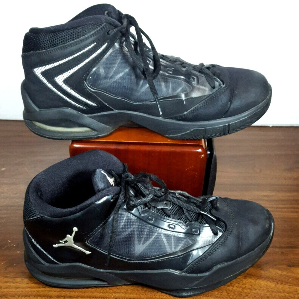 Nike Mens Jordan Flight Power 487207-003 Black Basketball Shoes Sneakers Sz 10